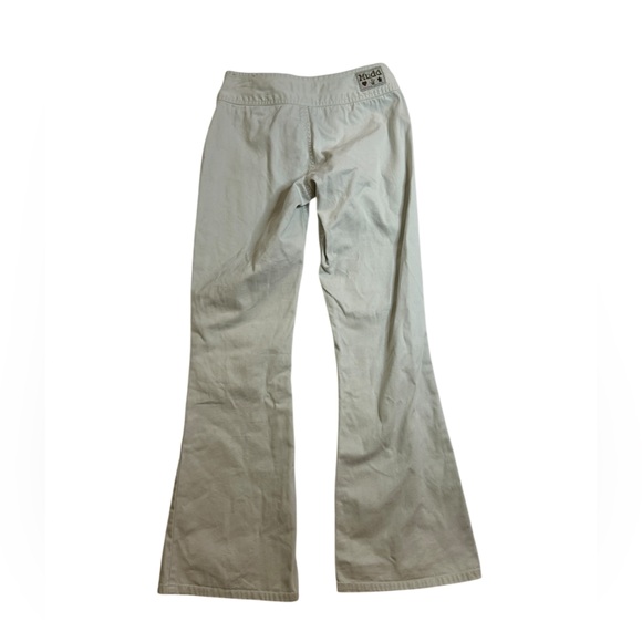 Y2K Festival Fairy Mudd Lace-Up Low Rise Floral Embroidered Flare Jeans Vintage - Picture 7 of 16